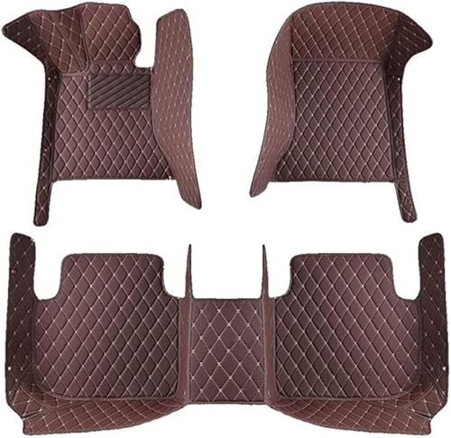 Nach Maß Auto Fußmatten für Land Rover Freelander 2004-2009, Allwetter Leder Fussmatten Set, wasserdichte Automatten, Anti-Rutsch Auto-Fußmatten,F/Brown von QMJSM