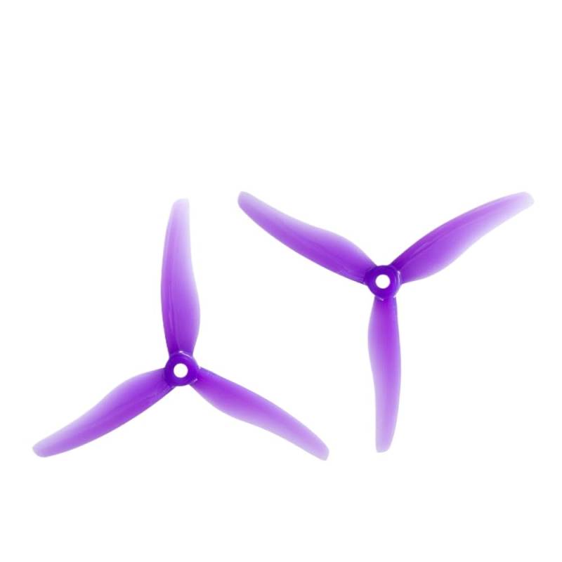 4 PCs 51433 5 Zoll Tri-Propeller CW CCW kompatibel mit bürstenloser Motor Kompatibel mit FPV-Rennsport-Drohne(Purple) von QMLQRGKF