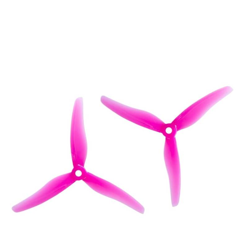 4 PCs 51433 5 Zoll Tri-Propeller CW CCW kompatibel mit bürstenloser Motor Kompatibel mit FPV-Rennsport-Drohne(Rose red) von QMLQRGKF