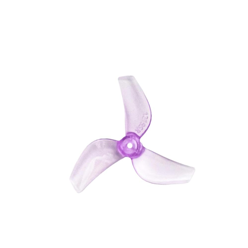 4 Paare 8 Teile Ultra leicht 3 Propeller 1219s kompatibel mit FPV Tiny Whoop Drone 0702 29000kV DIY -Teile(Clear purple 1mm) von QMLQRGKF