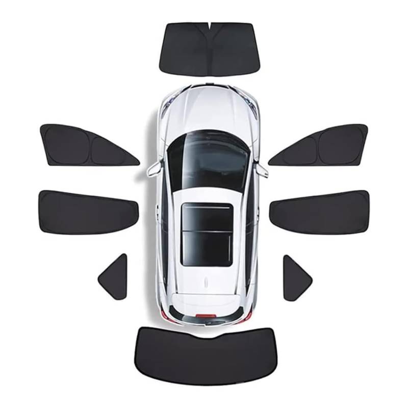 Auto Sonnenschutz für Seitenfenster,für Audi A6 C7 2013-2018 Seitenfenster Sonnenblenden blockiert UV-Strahlen Sonnenschutz,Einfachen Befestigung,E/8pcs von QMMMNH