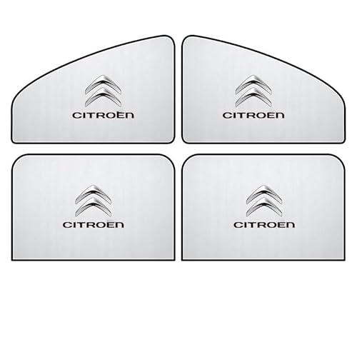 Auto Sonnenschutz für Seitenfenster,für Citroen C3 I Picasso 2013-2017 Seitenfenster Sonnenblenden blockiert UV-Strahlen Sonnenschutz,Einfachen Befestigung von QMMMNH