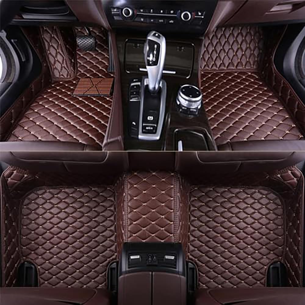 Passgenaue Auto-Fußmatten,Für BMW X5 F15 7-Seat 2014-201 Allwetter-Leder-Schutzmatten,Auto-Fußmatten-Set,Autozubehör,C von QMMMNH