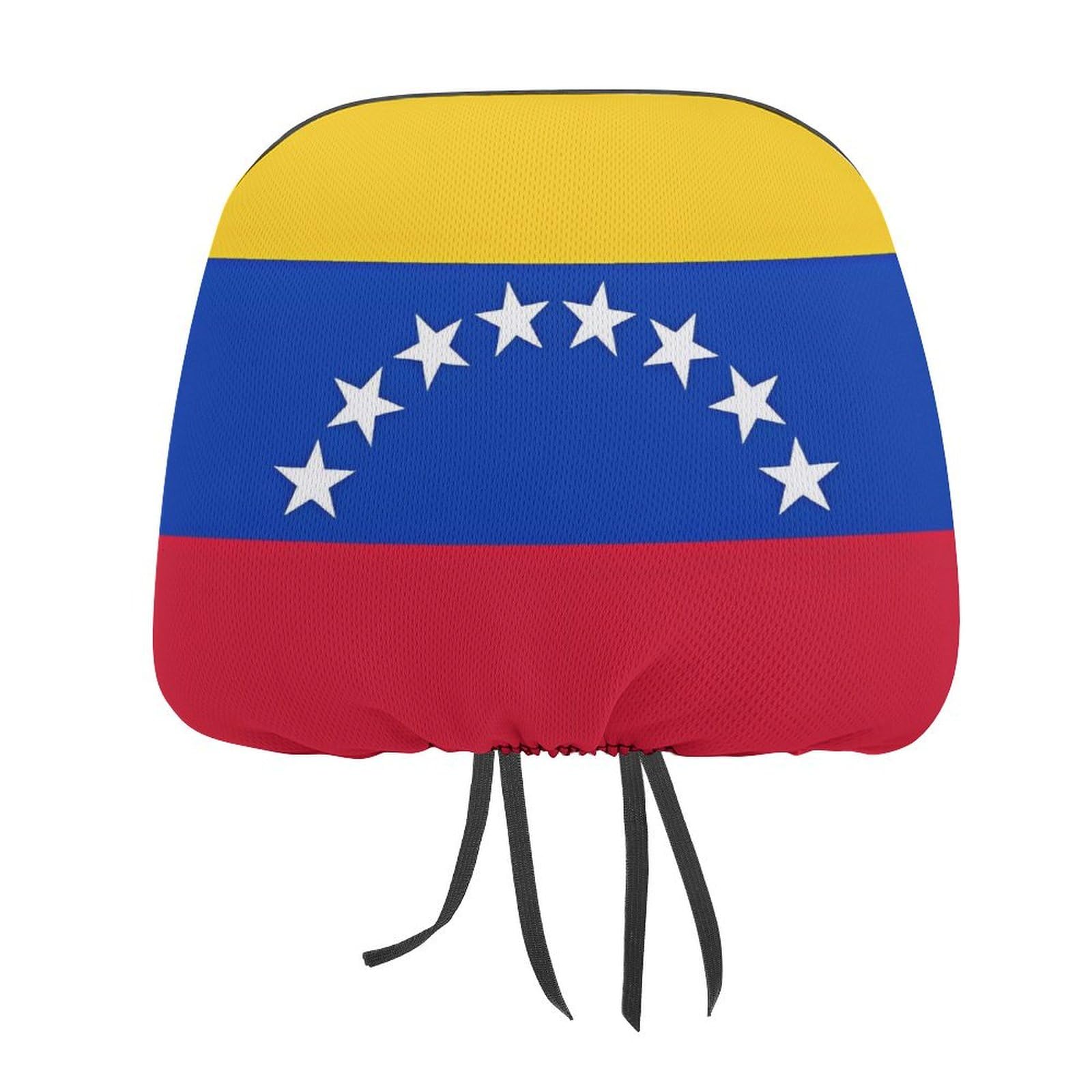 QMNBTES Kopfstützenbezüge mit Flagge von Venezuela für Autos, universeller Autositzbezug, personalisierbar, weich, elastisch, Auto-Kopfstützenbezüge für LKW, SUV, 1 Stück von QMNBTES