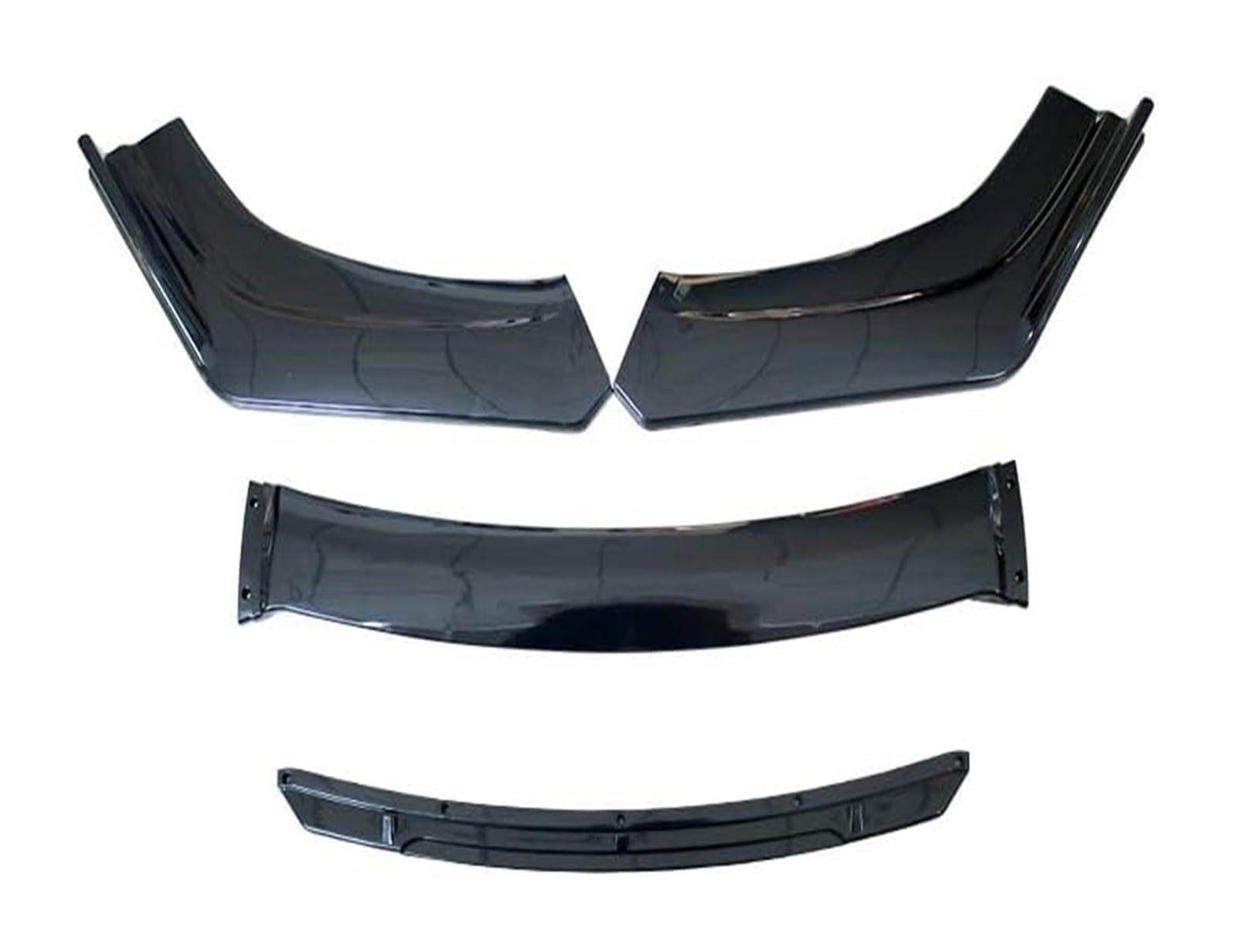 Frontspoiler Lippe Auto-Frontstoßstangen-Splitter Universeller Auto-Frontstoßstangen-Lippenkörper-Spoiler-Splitter Diffusor Canard-Splitter Automatische Modifikation(A-Black) von QMTVFSRH