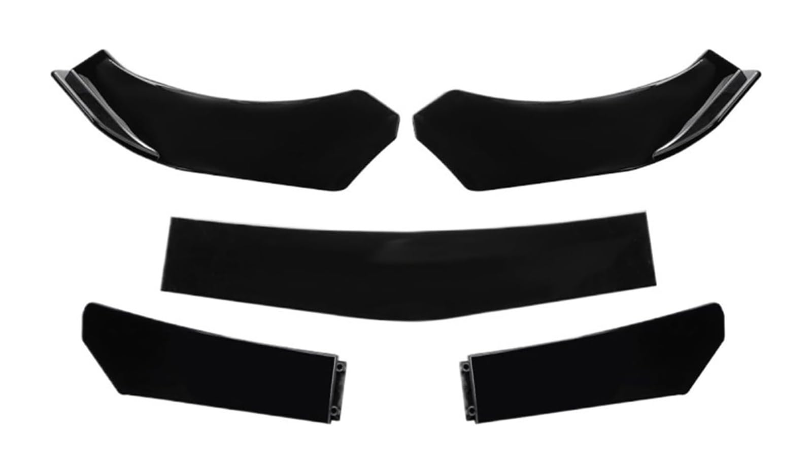 Frontspoiler Lippe Für 5Pcs Auto Front Schaufel Ente Lip Stoßstange Winddicht Spoiler Zubehör Frontspoiler Auto Front Stoßstange Splitter(5pcs Bright Black) von QMTVFSRH