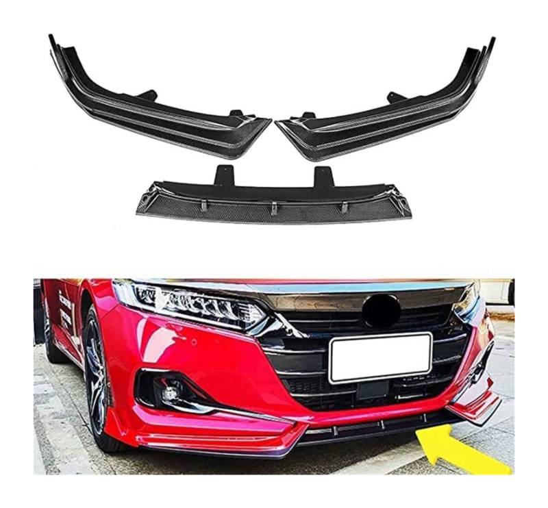 Frontspoiler Lippe Für A&ccord 10.5th Gen 2021 2022 Frontstoßstange Lippe Kinn Spoiler Carbon Fiber Look Frontdiffusor Diffusor Normal-C Matt(ACarbonFiber) von QMTVFSRH