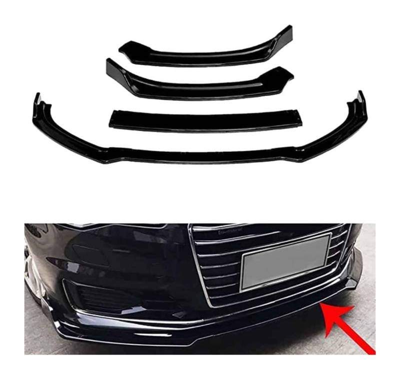 Frontspoiler Lippe Für A6 Sport 2016–2018 Frontstoßstangenlippe Kinnspoiler Kohlefaser-Look Frontdiffusor Diffusor Normal-B Glänzend(BGlossy) von QMTVFSRH