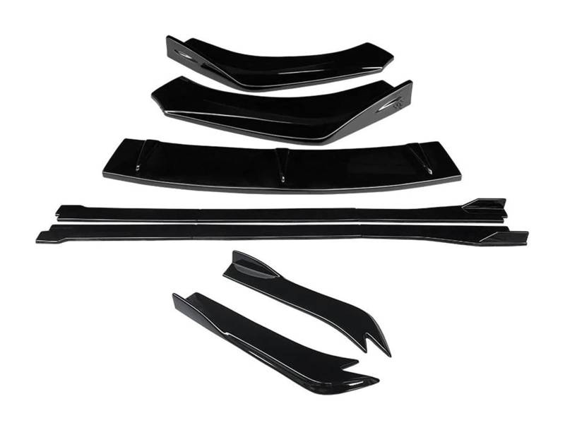 Frontspoiler Lippe Für A7 2015-2018 Auto Front Stoßstange Splitter Lip Body Kit Spoiler Seite Röcke Extensions Hinten Wrap Winkel Seite Schritt Rock(Gloss Black) von QMTVFSRH