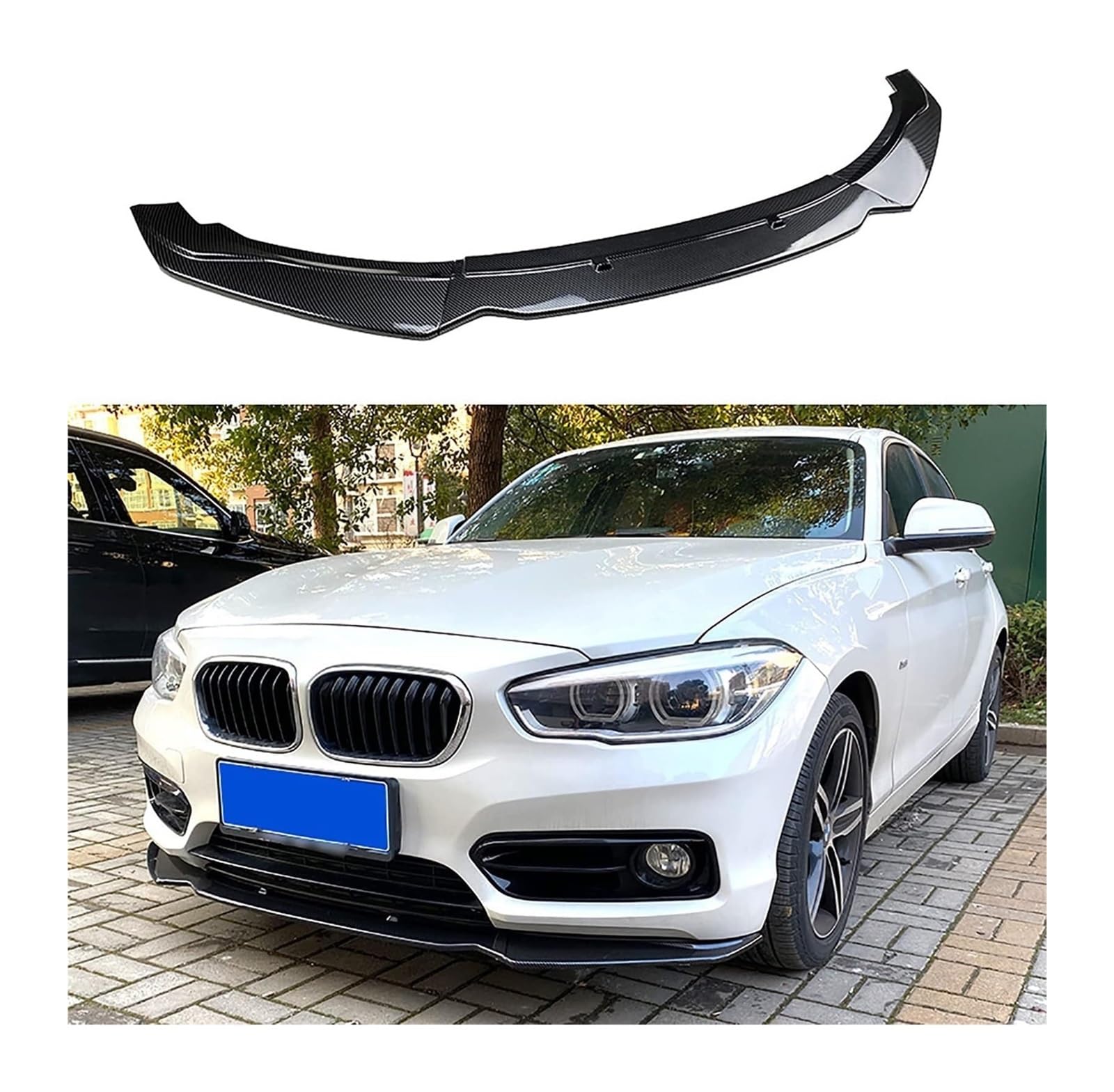 Frontspoiler Lippe Für B&MW 1 Series F20 F21 116i 118i 120i 2015–2019 Frontstoßstangenlippe Kinnspoiler Kohlefaser-Look Frontdiffusor von QMTVFSRH