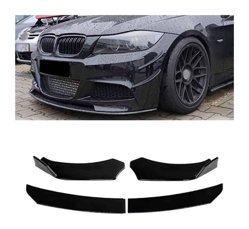 Frontspoiler Lippe Für B&MW 3er E90 E91 E92 E93 E60 E61 E46 F30 Frontstoßstange Lippe Kinnspoiler Carbon Look Frontdiffusor Diffusor Normal-B Glänzend(BGlossy) von QMTVFSRH