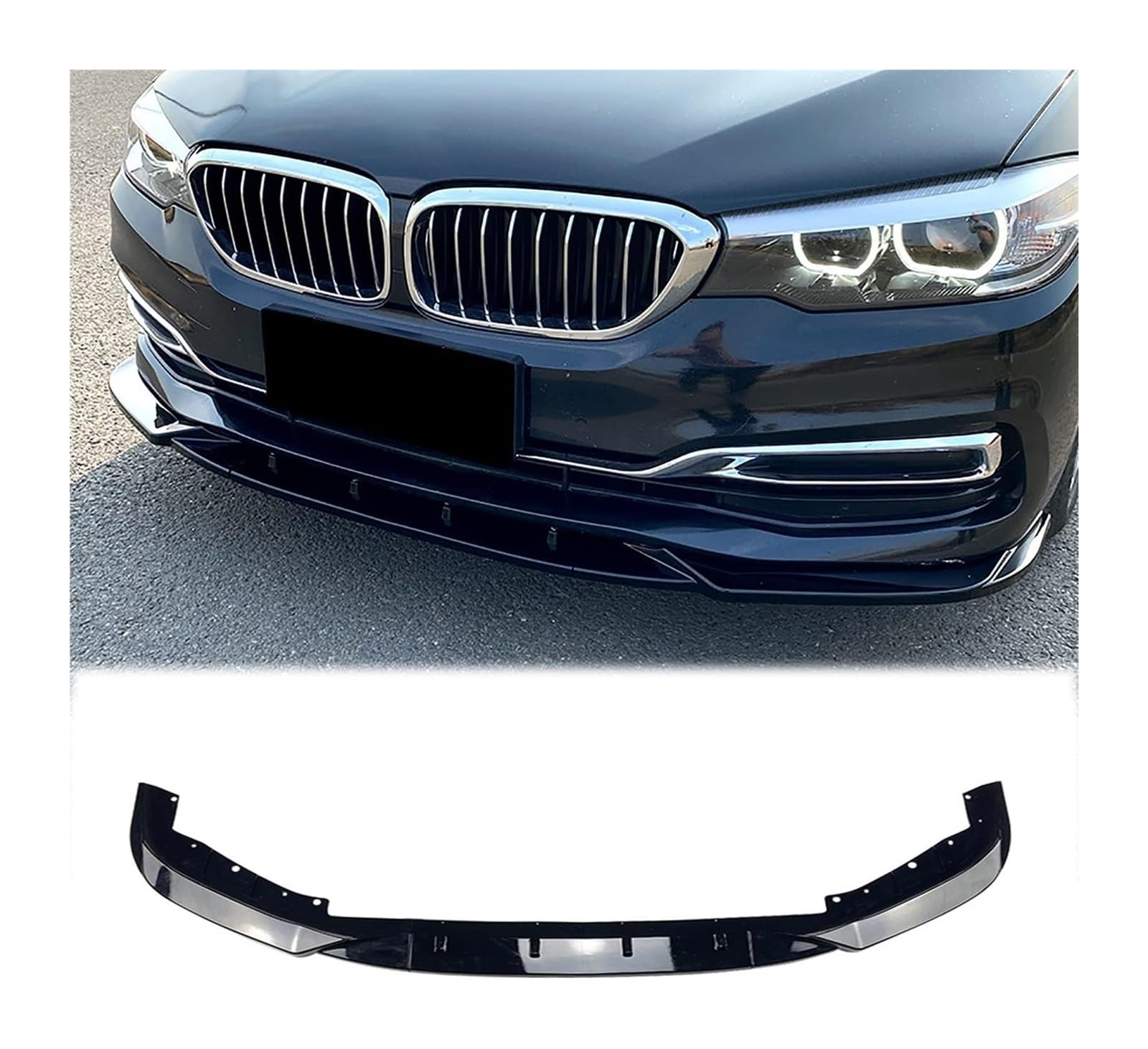 Frontspoiler Lippe Für B&MW 5 Series G30 525i 530i 2017-2020 Frontstoßstange Lip Chin Spoiler Carbon Look Frontdiffusor Diffusor Auto Frontspoiler von QMTVFSRH