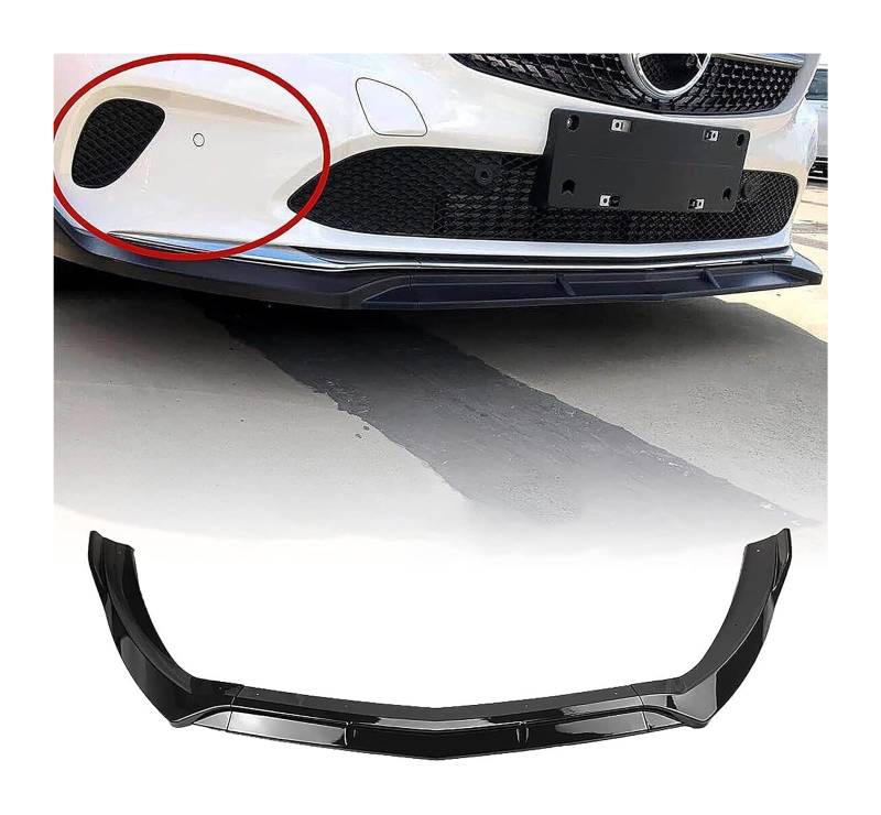 Frontspoiler Lippe Für B&enz CLA W117 2017–2019 Frontstoßstange Lippe Kinnspoiler Kohlefaser-Look Frontdiffusor Diffusor Auto-Frontspoiler von QMTVFSRH