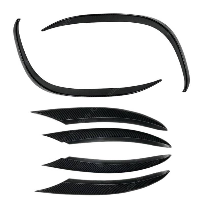 Frontspoiler Lippe Für C-Klasse Frontschürze Spoiler Splitter Lufteinlass Grille Trim Abdeckung W205 S205 A205 C205 C200 C220d C300 2018-2021 Frontspoiler(6pcs Carbon Look) von QMTVFSRH