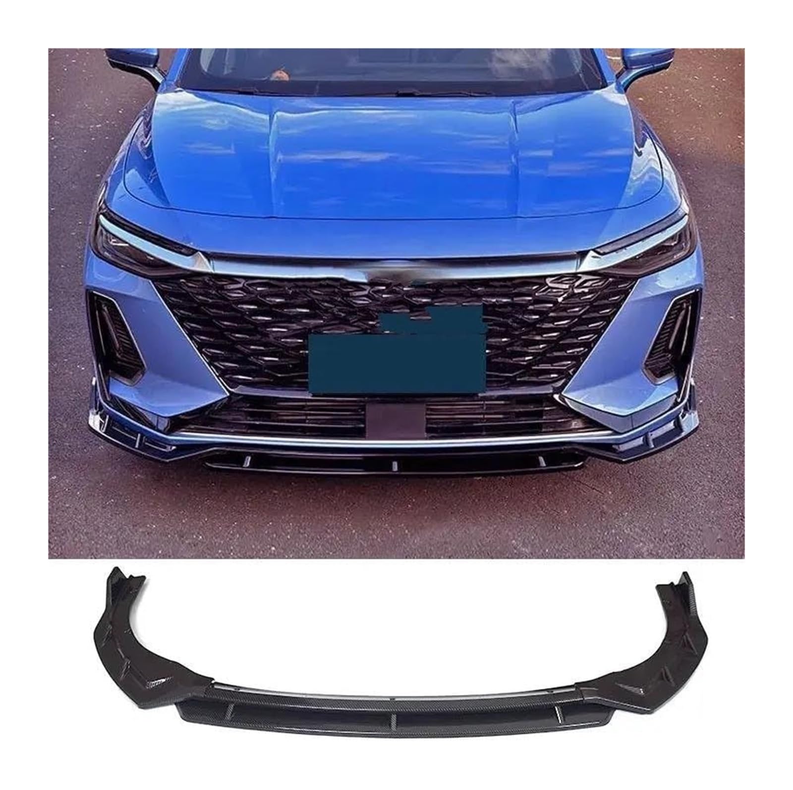 Frontspoiler Lippe Für Chery Für Arrizo 8 Air Splitter Auto Body Kit Spoiler 2022-2024 Röcke Frontschürze Lip Splitter Spoiler Auto Front Spoiler(B Glossy Black) von QMTVFSRH