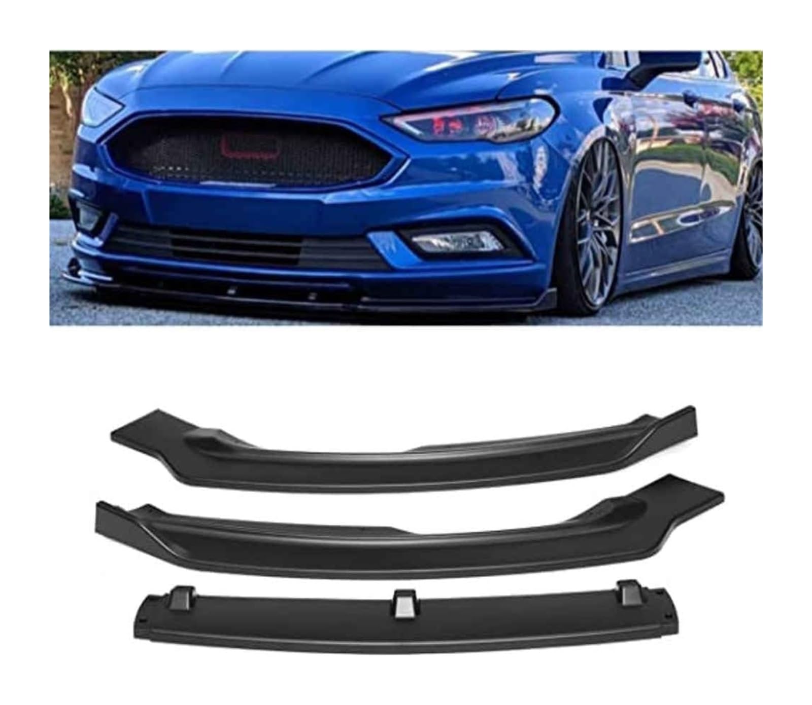 Frontspoiler Lippe Für Ford Für Fusion Für Mondeo 2017 2018 Frontstoßstange Lippe Kinnspoiler Carbon Look Frontdiffusor Diffusor Normal-C Mattschwarz(CMatteBlack) von QMTVFSRH