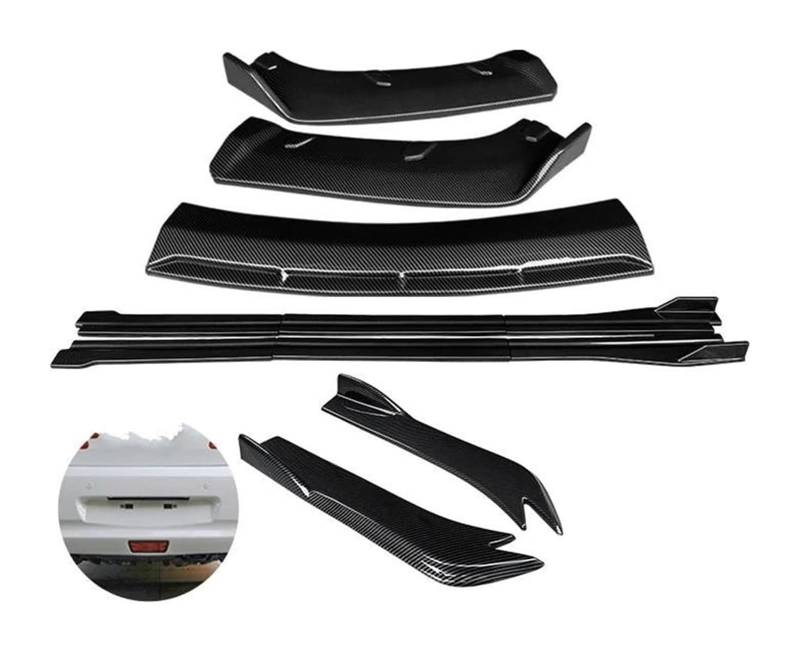 Frontspoiler Lippe Für G25 G35 G37 Limousine 2007–2013 Auto-Frontstoßstange Splitter Diffusor Lippenschutz Spoiler Seitenschweller Hinterer Wickelwinkel(Two Door Carbon Look B) von QMTVFSRH