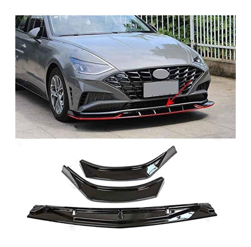 Frontspoiler Lippe Für Hyundai Für Sonata 2019 2020 Frontschürze Lippe Kinn Spoiler Carbon Look Front Diffusor Diffusor Normal-D Rote Linie(Acarbonfiber) von QMTVFSRH