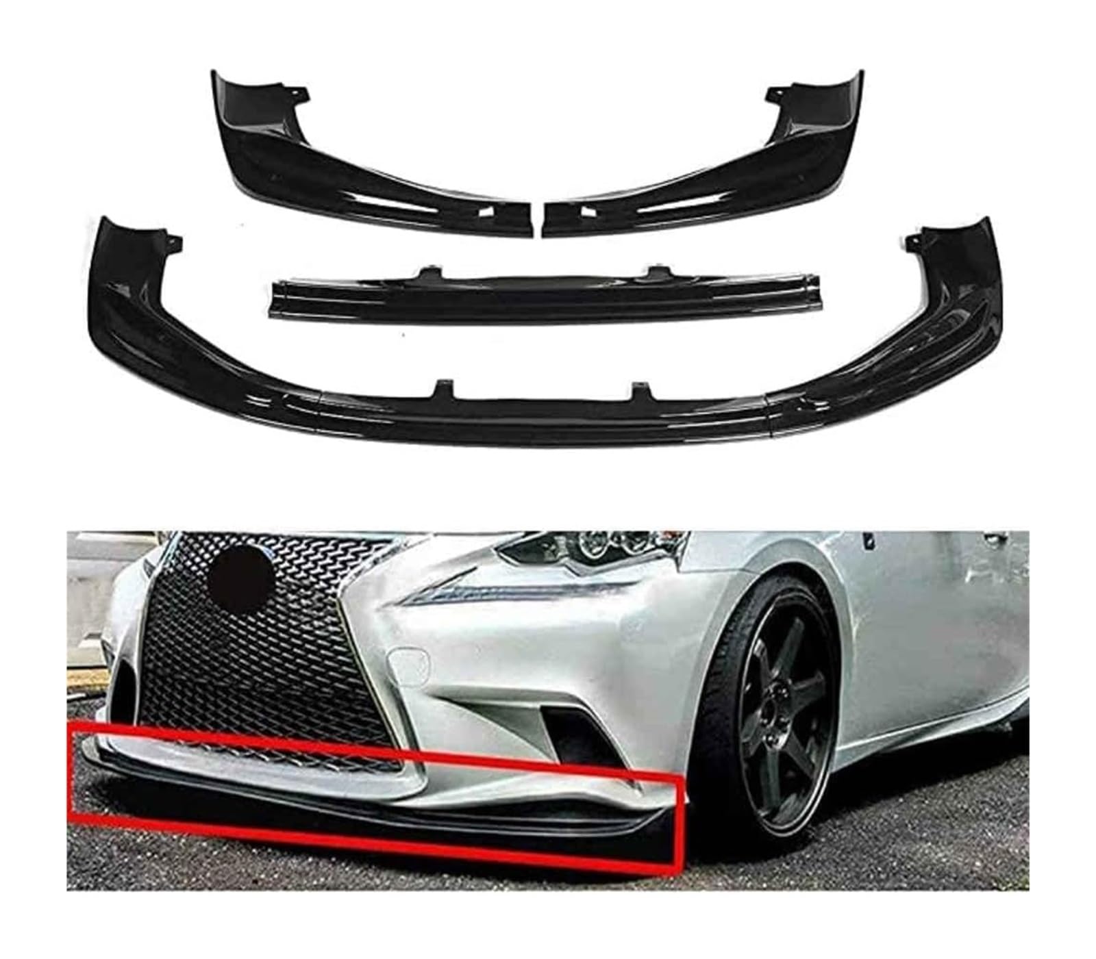 Frontspoiler Lippe Für Is250 Is350 Is300 F-Sport 2014-2016 Frontschürze Lippe Kinn Spoiler Carbon Look Front Diffusor Diffusor von QMTVFSRH