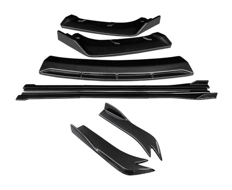 Frontspoiler Lippe Für S5 2017-2019 Front Stoßstange Splitter Lip Body Kit Spoiler Seitenschweller Erweiterungen Hinten Wrap Winkel Haifischflossen Seite Schritt Rock(Carbon Fiber Look) von QMTVFSRH