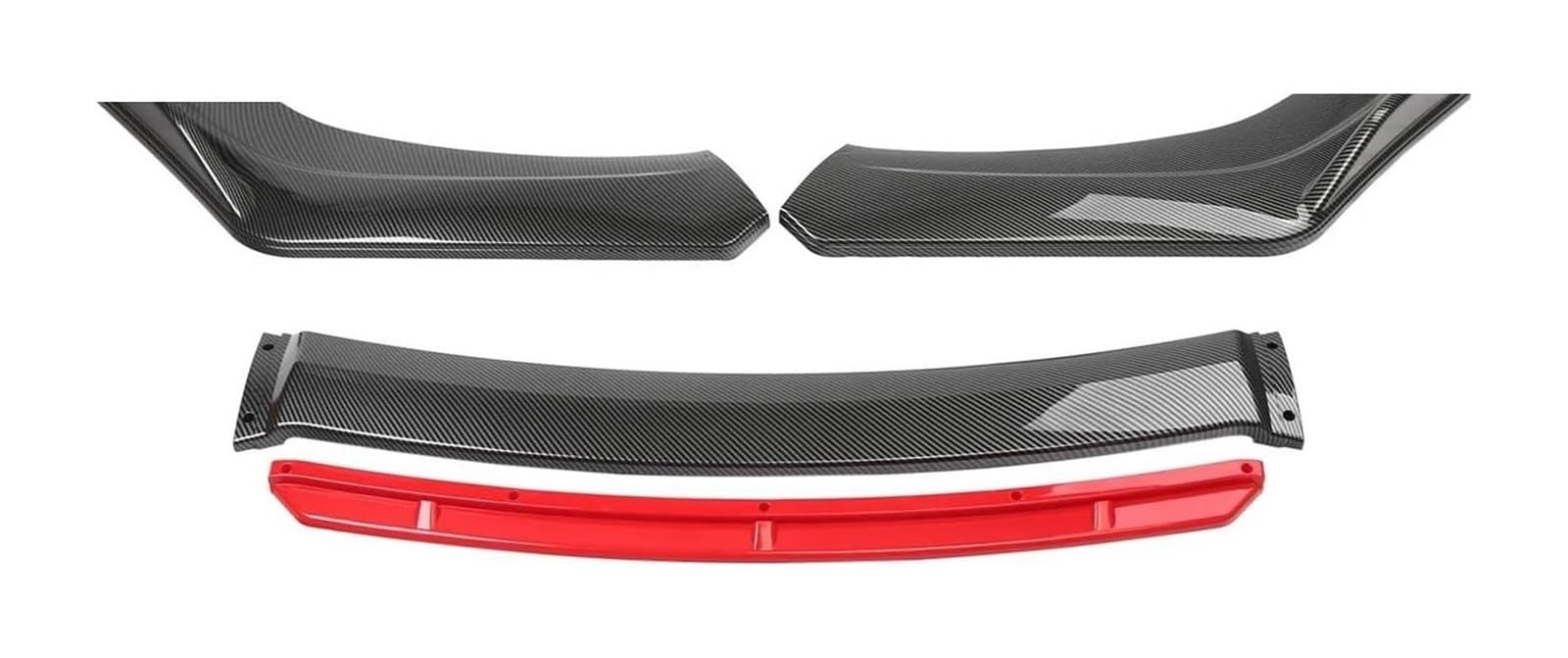 Frontspoiler Lippe Für VW Für J&etta MK6 Seitenspoiler Splitter Diffusor Body Kit Abdeckung Guards Frontschürze Lip Splitter Spoiler Auto Frontspoiler 4PCS(Carbon Look Red) von QMTVFSRH