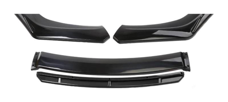 Frontspoiler Lippe Für VW Für POLO Für MK6 2015-2021 Universal Frontschürze Lip Seite Splitter Diffusor Körper Kit Spoiler Wachen Auto Heckspoiler(Schwarz) von QMTVFSRH