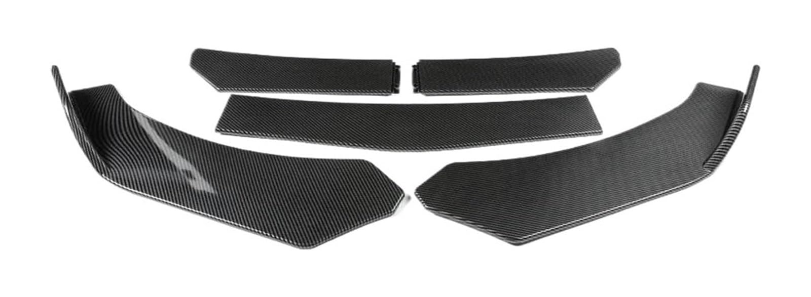 Frontspoiler Lippe Splitter Spoiler Auto Frontspoiler Universal 4/5PCS Auto Frontstoßstange Lip Body Kit Spoiler Canard Splitter Diffusor(5PC Carbon fiber) von QMTVFSRH