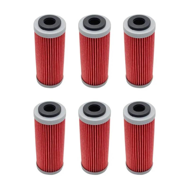 4/6 Stück Motorrad-Ölfilter for SX SXF SXS XCF XCF-W XCW SMR 250 350 400 450 505 530 2007–2016(6Pcs) von QOFBRYXLV