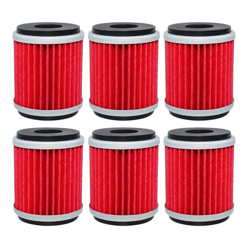 Motorrad-Ölfilter for MT125 YZF R125 R15 VP125 YP125 Xmax XG250 XT250 YBR250 CZD300 T110 Crypton Tricity 292(6pcs-red) von QOFBRYXLV