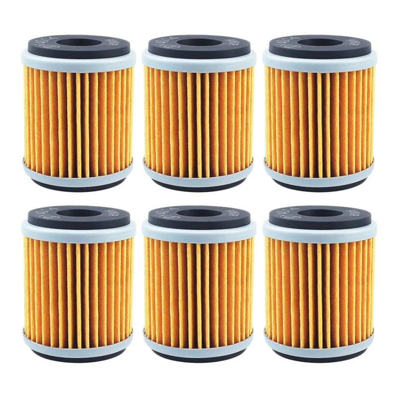 Motorrad-Ölfilter for MT125 YZF R125 R15 VP125 YP125 Xmax XG250 XT250 YBR250 CZD300 T110 Crypton Tricity 292(6pcs-yellow) von QOFBRYXLV