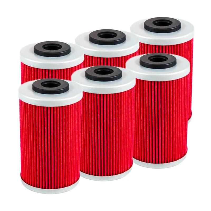 Motorrad-Ölfilter for Outlaw MXR 450 08–09 525 IRS 07–10 for Vitpilen 401 18–19 701 Enduro Supermoto 16–19(6pcs-red) von QOFBRYXLV