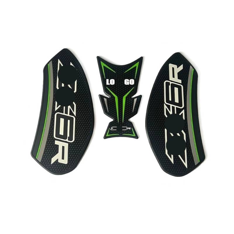 Motorrad Tank Pad Aufkleber Pad Für Kawasaki Für NI&NJA ZX6R ZX-6R 2024- Motorrad Aufkleber Anti Slip Kraftstoff Tank Pad Seite Gas Knie Grip Traktion Pads von QOFYCNSKGF