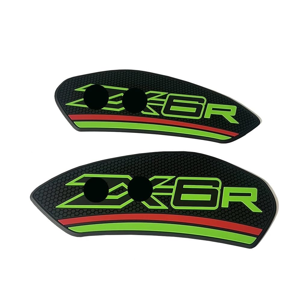 Motorrad Tank Pad Aufkleber Pad Für Kawasaki Für NI&NJA ZX6R ZX-6R 2024- Motorrad Aufkleber Anti Slip Kraftstoff Tank Pad Seite Gas Knie Grip Traktion Pads von QOFYCNSKGF