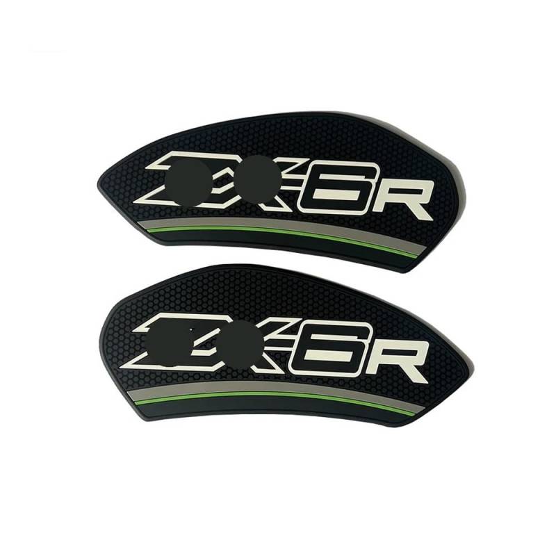 Motorrad Tank Pad Aufkleber Pad Für Kawasaki Für NI&NJA ZX6R ZX-6R 2024- Motorrad Aufkleber Anti Slip Kraftstoff Tank Pad Seite Gas Knie Grip Traktion Pads von QOFYCNSKGF