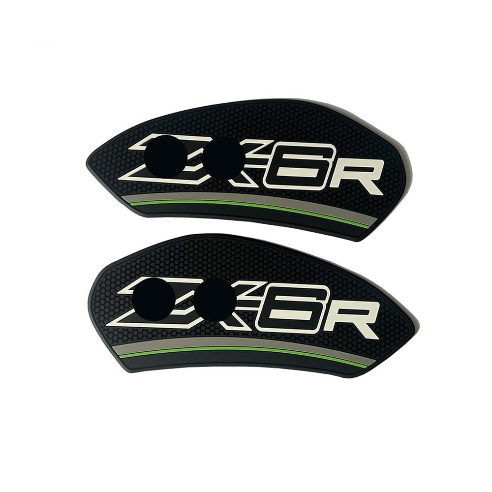 Motorrad Tank Pad Aufkleber Pad Für Kawasaki Für NI&NJA ZX6R ZX-6R 2024- Motorrad Aufkleber Anti Slip Kraftstoff Tank Pad Seite Gas Knie Grip Traktion Pads von QOFYCNSKGF