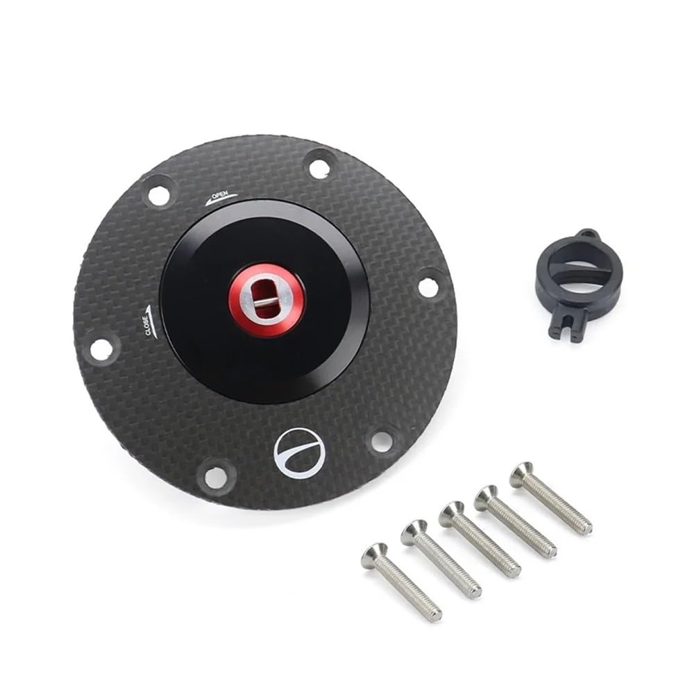 Motorrad Tankdeckel Für Du&Cati Für Multistrada V4 Pikes Peak V2 Quick Release Anti-Diebstahl Lock Cover Kit Zubehör Kraftstoff Tank Kappe von QOFYCNSKGF