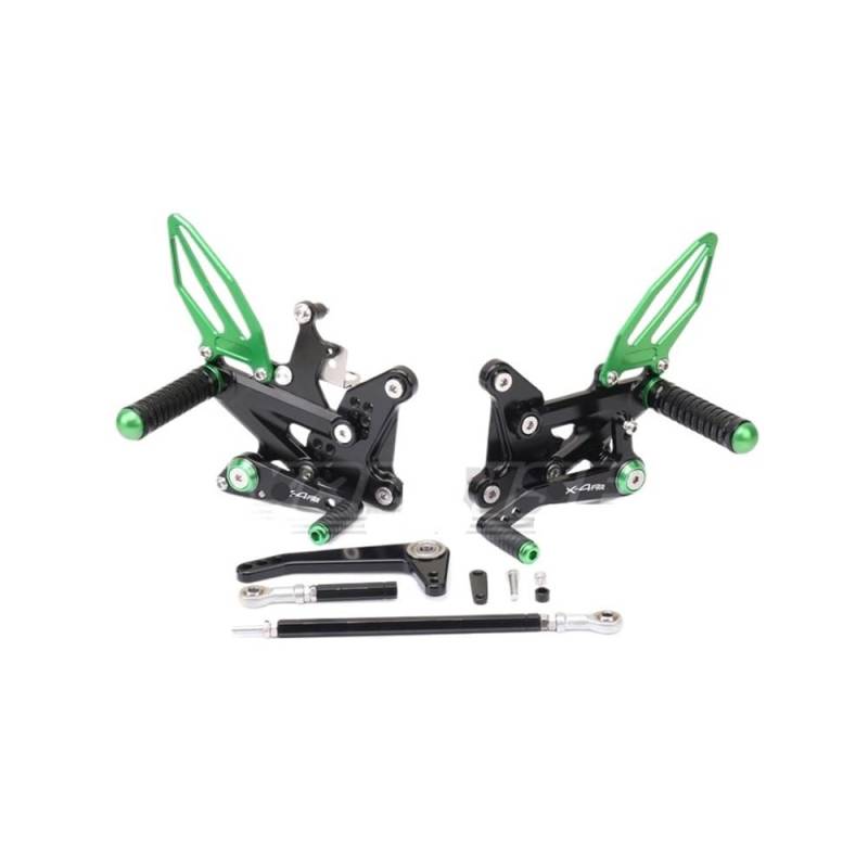 Fußstützen Zubehör Für Kaw&asaki Für Ninja ZX-4R ZX-4RR ZX4R ZX4RR ZX25R Motorrad Aluminium Einstellbare Fußrastenanlage Hinten Set Fußrasten Fußrasten von QOPUYNH