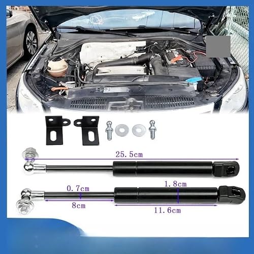 Gasdruckdämpfer Gasdruckfeder Für Tiguan MK1 2010-2017 Front Hood Lift Unterstützung Gas Strut Bars Motor Motorhaube Schock Stange Refit Auto Zubehör Motorhauben-Gasdruckfeder von QOPUYNH