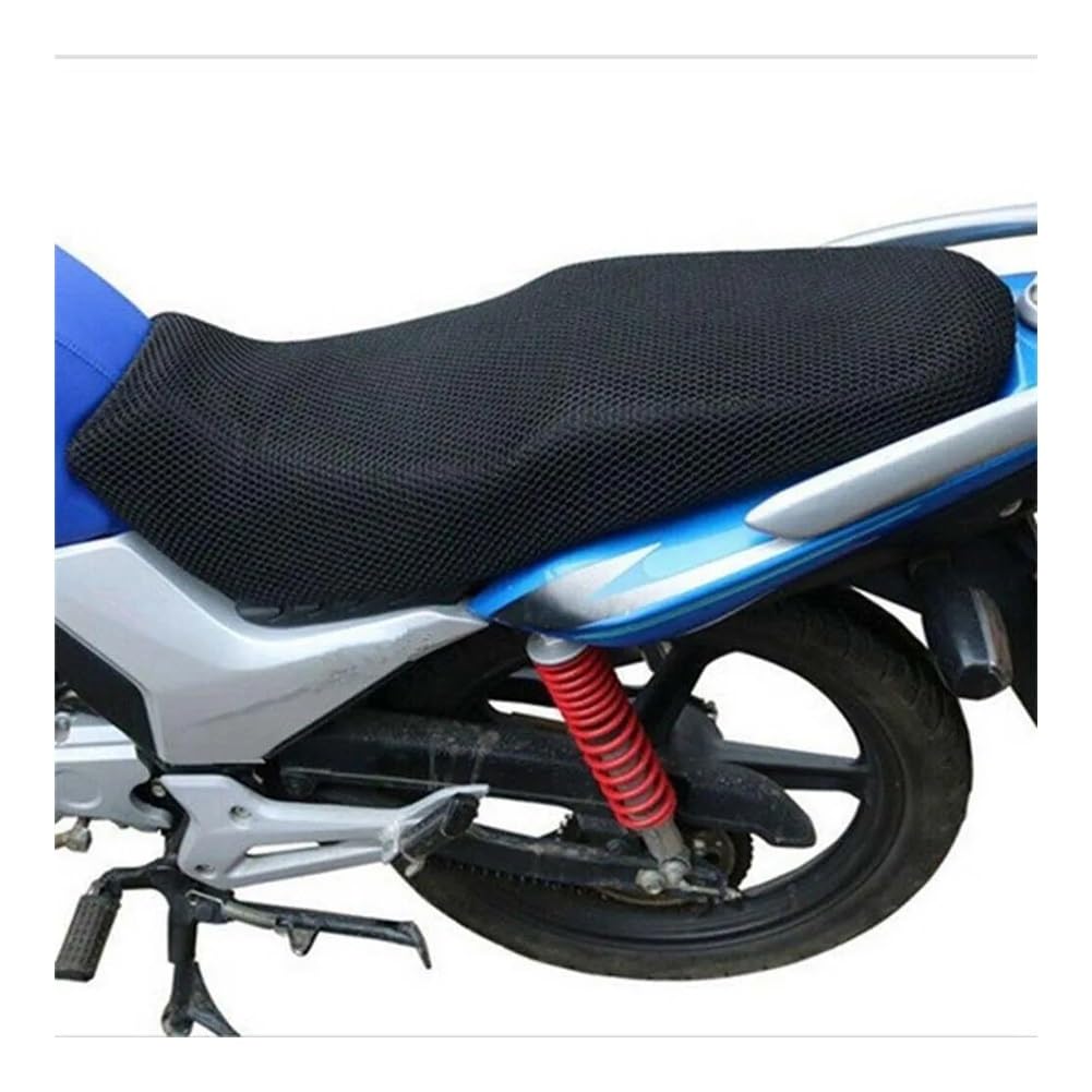 QOPUYNH Sitzbankabdeckung Atmungsaktives 3D-Mesh-Motorrad-Sitzbezug-Pad, Moped-Motorrad-Roller, Schwarze Sitzbezüge, Kissen, Rutschfester Bezug, Gitter-Sitzbezug von QOPUYNH