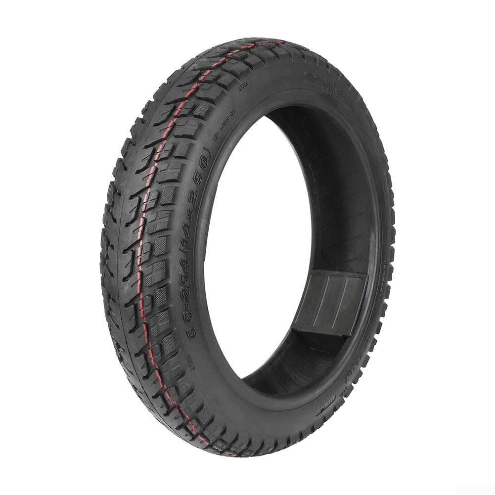 Elektroroller-Vakuumreifen, 35,6 cm, 14 x 2,5 (66–254), Off-Road-Vakuumreifen, Gummi-Außenrad für Motorrad, Karting, Offroad-Rennen von QOXEZY