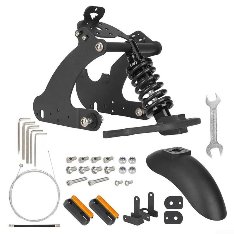 Hinterradaufhängung Upgrade-Kit für Niu KQi2 KQi3 Elektro-Kick-Scooter, minimierter Lärm und Vibration, Schwarz von QOXEZY