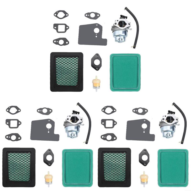 QOXEZY Zuverlässiges Vergaser-Set für GCV135, GCV160, GC135 und mehr für verbesserte Kraftstoffeffizienz und Leistung (3 Set) von QOXEZY