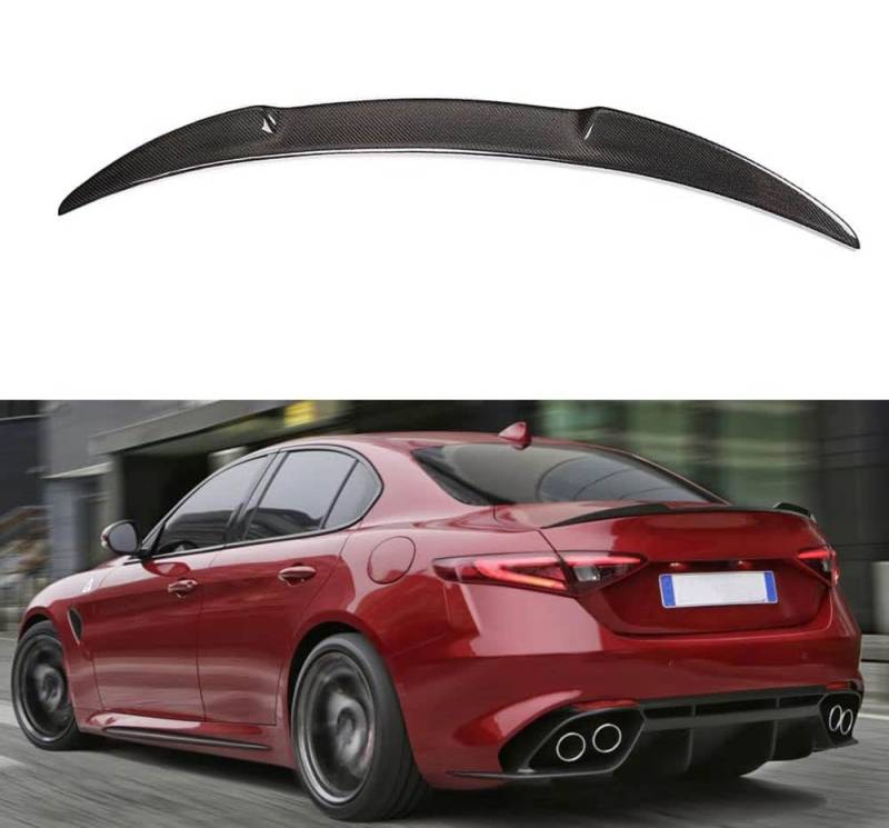 Auto Heckspoiler für Alfa Romeo Giulia 952 2017 2018 2019 2020 2021 2022, Auto Heckspoiler Spoiler Auto Heckflügel, Heckspoiler Flügel Dachspoiler Kofferraumspoiler, Dekoration Zubehör von QPDDFG