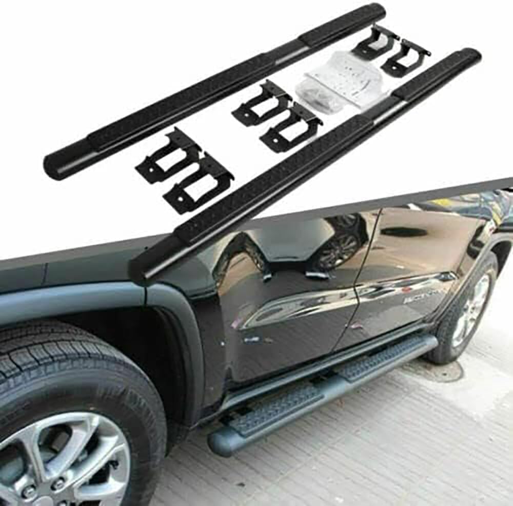 Auto Trittbretter Seitenschweller für Jeep Grand Cherokee 2011-2021, Auto Seitenschweller Anticrash Seitentrittleistenpedale, Auto Seitenschürze Seitenrock Body Kit von QPDDFG