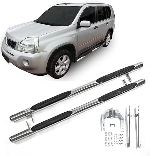 Auto Trittbretter Seitenschweller für Nissan X-Trail T31 2007-2013, Auto Seitenschweller Anticrash Seitentrittleistenpedale, Auto Seitenschürze Seitenrock Body Kit von QPDDFG