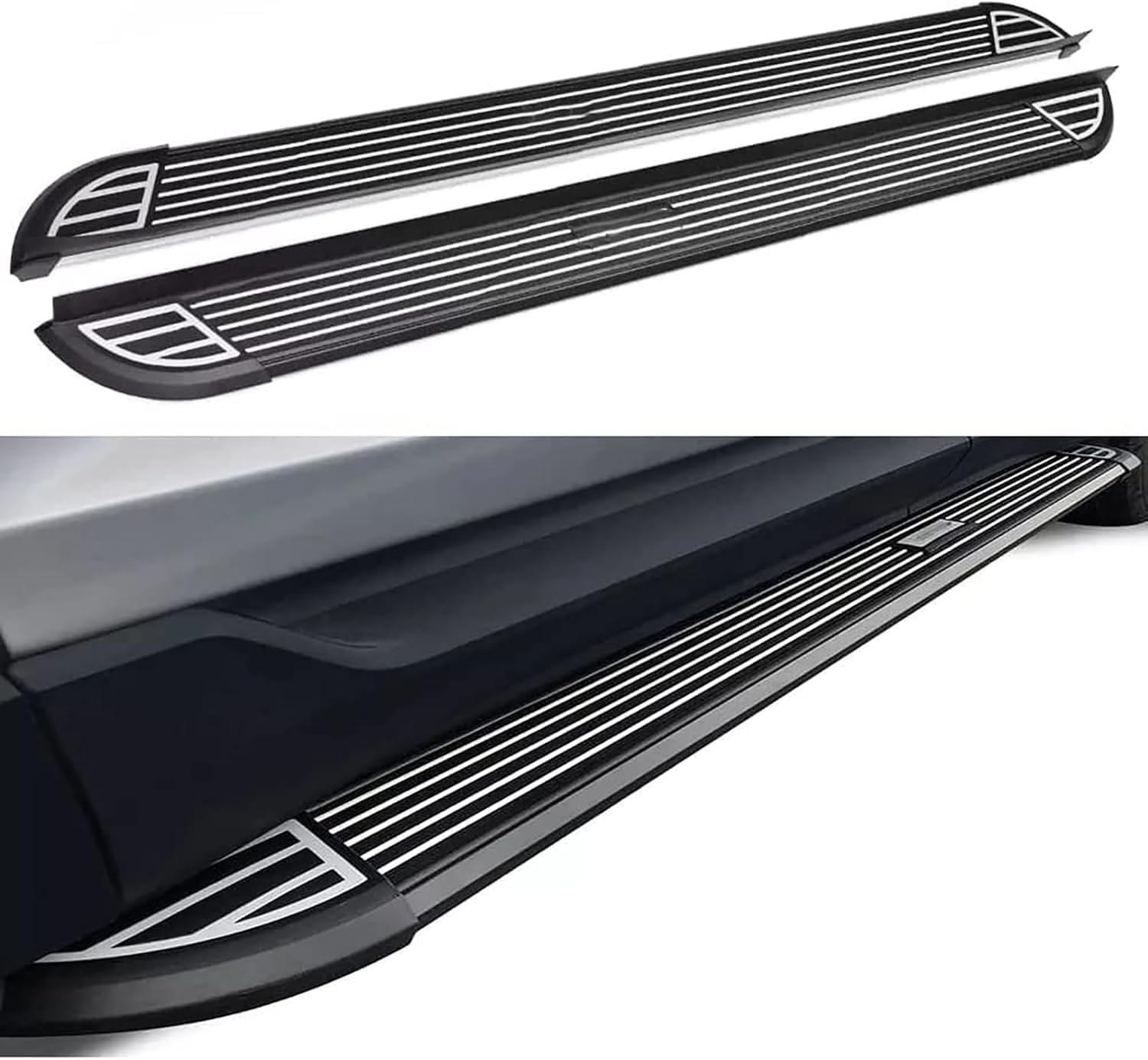 Auto Trittbretter Seitenschweller für Porsche MACAN 2014-2022, Auto Seitenschweller Anticrash Seitentrittleistenpedale, Auto Seitenschürze Seitenrock Body Kit von QPDDFG