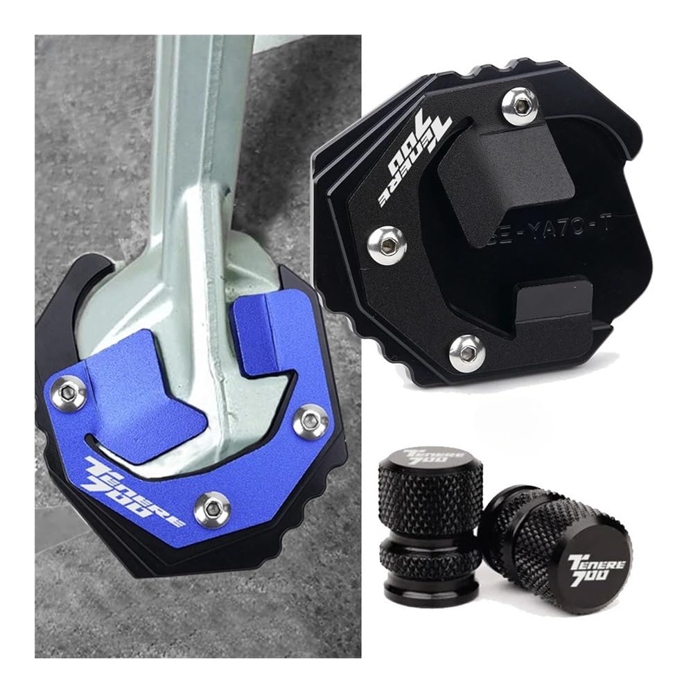 QPKRVUWS Motorrad Kickstand Für YAM&AHA Tenere 700 Tenere700 2019 2020 2021 2022 2023 Motorrad Zubehör Ständer Fuß Verlängerung Seite Stehen Enlarger Pad von QPKRVUWS