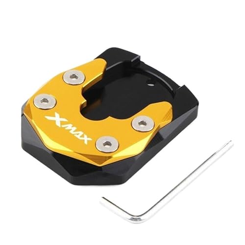 QPKRVUWS Motorrad Kickstand Für YAM&AHA XMAX300 Xmax X-MAX 125 250 300 Motorrad CNC Ständer Fuß Seite Stehen Verlängerung Pad Unterstützung Platte Vergrößern Stehen von QPKRVUWS