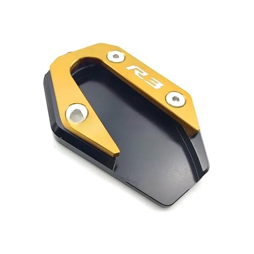 QPKRVUWS Motorrad Kickstand Für YAM&AHA YZF-R3 2014-2020 Motorrad CNC Kickstand Fuß Seitenständer Verlängerung Pad Stützplatte Zubehör von QPKRVUWS