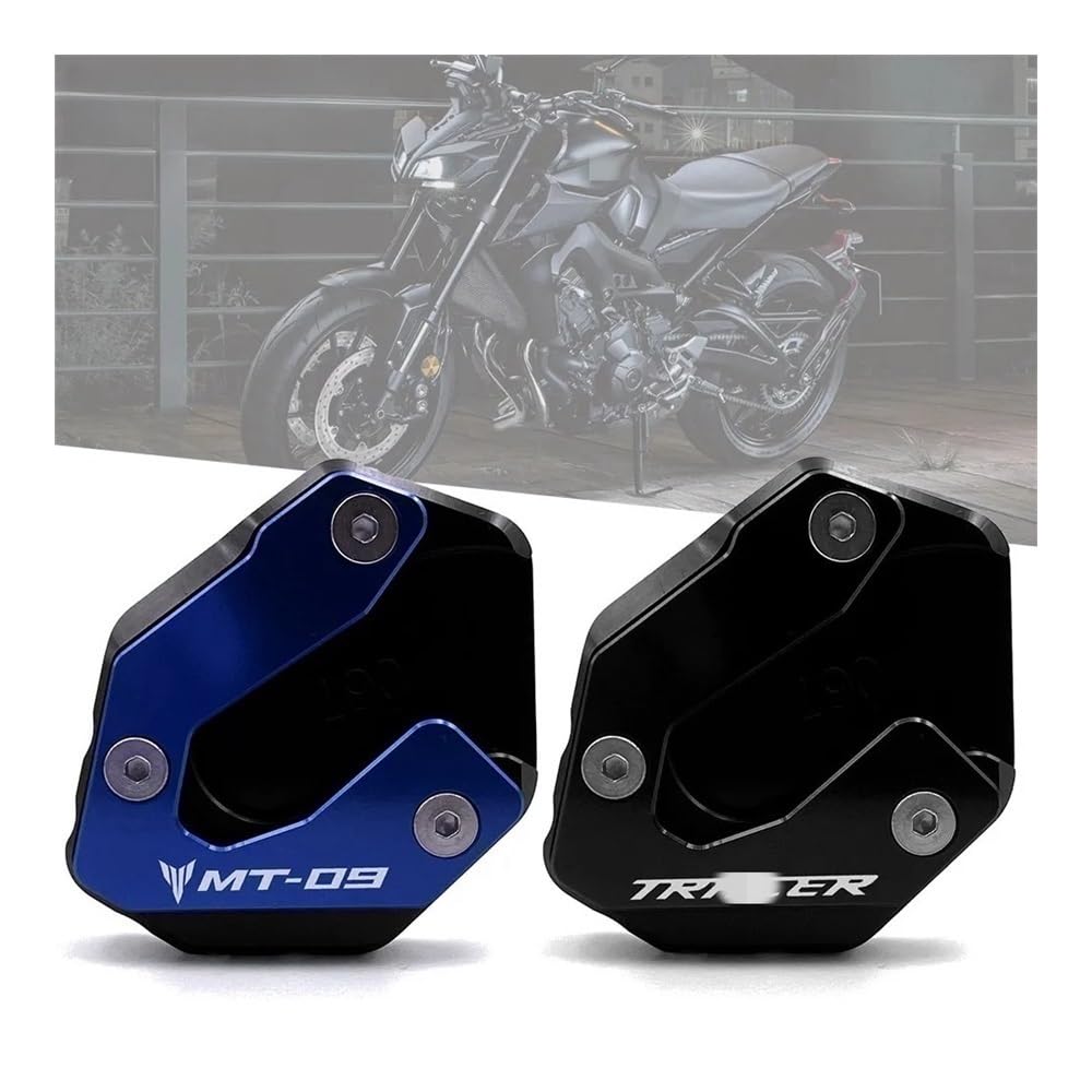 QPKRVUWS Motorrad Kickstand Motorrad Ständer Fuß Seite Stehen Verlängerung Pad Platte Für YAM&AHA MT-09 MT09 13-21 FZ09 Tracer900 Tracer 900 GT XSR900 15-21 von QPKRVUWS